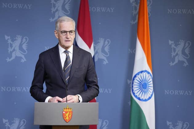Indias statsminister Narendra Modi besoker Norge Oslo, Norge 20260518. Indias statsminister Narendra Modi og statsminister Jonas Gahr Store holder pressekonferanse etter sitt mote i regjeringens representasjonsanlegg i Oslo mandag. Foto: Fredrik Varfjell NTB POOL Oslo Norge zISUdRraa-0 EDITORIAL USE ONLY Ref:_POLzISUdRraa-0.jpg Copyright: xFredrikxVarfjellx xNTBx