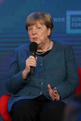 Angela Merkel, Bundeskanzlerin a.D. beim WDR Europaforum auf der Re:publica Digitalmesse unter dem Motto Never Gonna Give You Up eröffnet in The Station am 18.05.26 in Berlin Angela Merkel spricht auf der Re:publica 2026 in Berlin