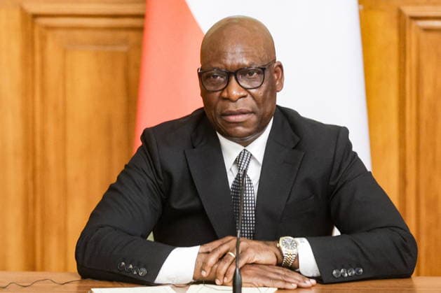 RUSSIA, MOSCOW - MAY 18, 2026: Simeon Oyono Esono Angue, Minister of Foreign Affairs, International Cooperation, and Diaspora of Equatorial Guinea, during a press conference following a meeting with Russia s Foreign Minister Sergei Lavrov at the Reception House of the Russian Foreign Ministry Moscow Russia  - ZUMAt113 20260518_zaa_t113_083 Copyright: xMikhailxSinitsynx