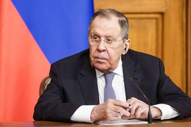 RUSSIA, MOSCOW - MAY 18, 2026: Russia s Foreign Minister Sergei Lavrov during a press conference following a meeting with Simeon Oyono Esono Angue, Minister of Foreign Affairs, International Cooperation, and Diaspora of Equatorial Guinea, at the Reception House of the Russian Foreign Ministry Moscow Russia  - ZUMAt113 20260518_zaa_t113_099 Copyright: xMikhailxSinitsynx