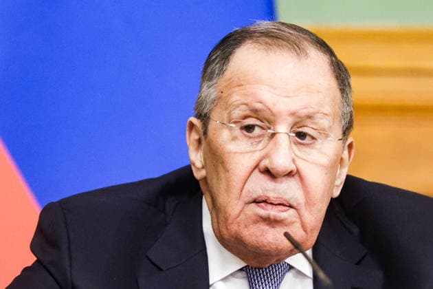 RUSSIA, MOSCOW - MAY 18, 2026: Russia s Foreign Minister Sergei Lavrov during a press conference following a meeting with Simeon Oyono Esono Angue, Minister of Foreign Affairs, International Cooperation, and Diaspora of Equatorial Guinea, at the Reception House of the Russian Foreign Ministry Moscow Russia  - ZUMAt113 20260518_zaa_t113_101 Copyright: xMikhailxSinitsynx
