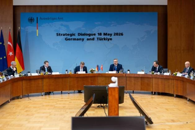 Third Meeting of Germany-Turkiye Strategic Dialogue Mechanism held in Berlin BERLIN, GERMANY - MAY 18: Turkish Foreign Minister Hakan Fidan and German Foreign Minister Johann Wadephul co-chair the third meeting of the Germany-Turkiye Strategic Dialogue Mechanism in Berlin, Germany on May 18, 2026. Murat Gok Anadolu Berlin Germany. Editorial use only. Please get in touch for any other usage.  Copyright: x2026xAnadoluxMuratxGokx