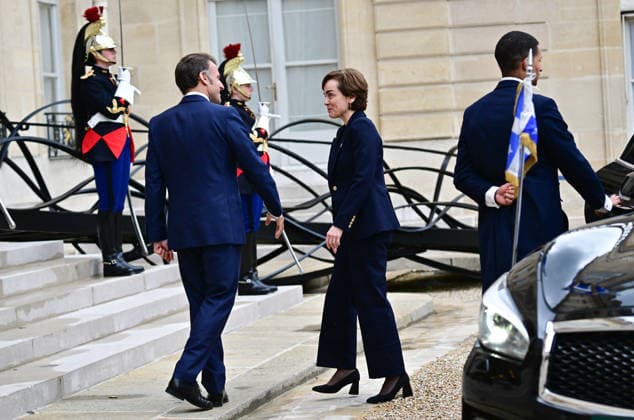 Le président d la République française Emmanuel Macron reçoit la Première ministre du Québec Christine Frechette au palais présidentiel de lÉlysée à Paris, France, le 18 mai 2026 Christian Liewig Bestimage French President Emmanuel Macron receives the Premier of Quebec Christine Frechette at the Elysee Presidential Palace in Paris, France, on May 18, 2026 Paris France  Copyright: xChristianxLiewigx xBestimagexChristianxLiewigx xBestimagex