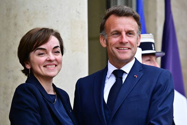 Le président d la République française Emmanuel Macron reçoit la Première ministre du Québec Christine Frechette au palais présidentiel de lÉlysée à Paris, France, le 18 mai 2026 Christian Liewig Bestimage French President Emmanuel Macron receives the Premier of Quebec Christine Frechette at the Elysee Presidential Palace in Paris, France, on May 18, 2026 Paris France  Copyright: xChristianxLiewigx xBestimagexChristianxLiewigx xBestimagex