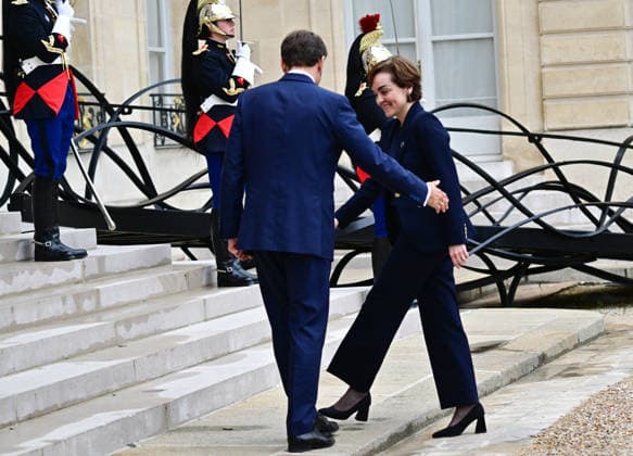 Le président d la République française Emmanuel Macron reçoit la Première ministre du Québec Christine Frechette au palais présidentiel de lÉlysée à Paris, France, le 18 mai 2026 Christian Liewig Bestimage French President Emmanuel Macron receives the Premier of Quebec Christine Frechette at the Elysee Presidential Palace in Paris, France, on May 18, 2026 Paris France  Copyright: xChristianxLiewigx xBestimagexChristianxLiewigx xBestimagex