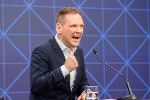 photonews.at - Wien, 19.05.2026. Anl. der morgigen, 20.05. stattfindenden Nationalratssitzung laden die Klubobmänner der Regierung zur Plenarvorschau ein. PHOTO: Klubobmann der SPÖ Philip Kucher Ahead of tomorrow’s National Council meeting on 20 May, the government’s parliamentary group leaders invite you to a preview of the agenda. Regierung, Nationalrat, Penarsitzung, Nationalratssitzung, Vorschau, Koalitionsparteien PK Der Klubobmänner der Regierung mit der Plenarvorschau