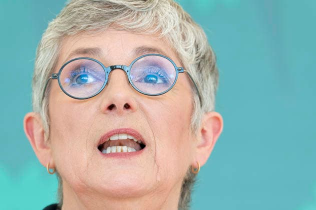 Britta Haßelmann EUR, Deutschland, Berlin, 19.05.2026: Pressestatement von Britta Haßelmann Vorsitzende der Bundestagsfraktion B90 Die Grünen vor der Fraktionssitzung im Deutschen Bundestag.