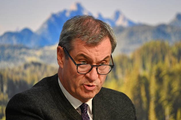 Markus SOEDER (Ministerpraesident Bayern und CSU Vorsitzender), Einzelbild,angeschnittenes Einzelmotiv,Portraet,Portrait,Porträt. Pressekonferenz der Bayerischen Staatsregierung nach Kabinettssitzung am 19.05.2026 im Prinz Carl Palais in Muenchen.