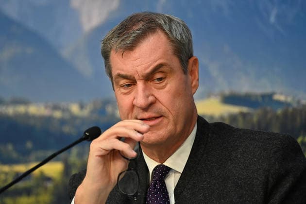Markus SOEDER (Ministerpraesident Bayern und CSU Vorsitzender), Einzelbild,angeschnittenes Einzelmotiv,Portraet,Portrait,Porträt. Pressekonferenz der Bayerischen Staatsregierung nach Kabinettssitzung am 19.05.2026 im Prinz Carl Palais in Muenchen.