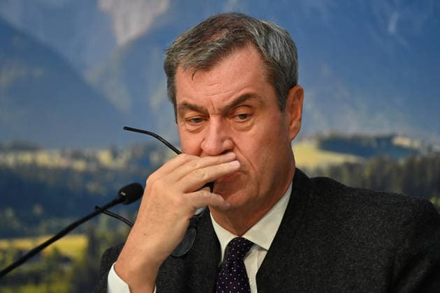 Markus SOEDER (Ministerpraesident Bayern und CSU Vorsitzender), Einzelbild,angeschnittenes Einzelmotiv,Portraet,Portrait,Porträt. Pressekonferenz der Bayerischen Staatsregierung nach Kabinettssitzung am 19.05.2026 im Prinz Carl Palais in Muenchen.