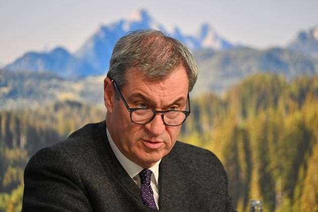 Markus SOEDER (Ministerpraesident Bayern und CSU Vorsitzender), Einzelbild,angeschnittenes Einzelmotiv,Portraet,Portrait,Porträt. Pressekonferenz der Bayerischen Staatsregierung nach Kabinettssitzung am 19.05.2026 im Prinz Carl Palais in Muenchen.