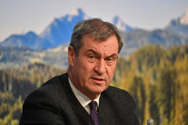 Markus SOEDER (Ministerpraesident Bayern und CSU Vorsitzender), Einzelbild,angeschnittenes Einzelmotiv,Portraet,Portrait,Porträt. Pressekonferenz der Bayerischen Staatsregierung nach Kabinettssitzung am 19.05.2026 im Prinz Carl Palais in Muenchen.
