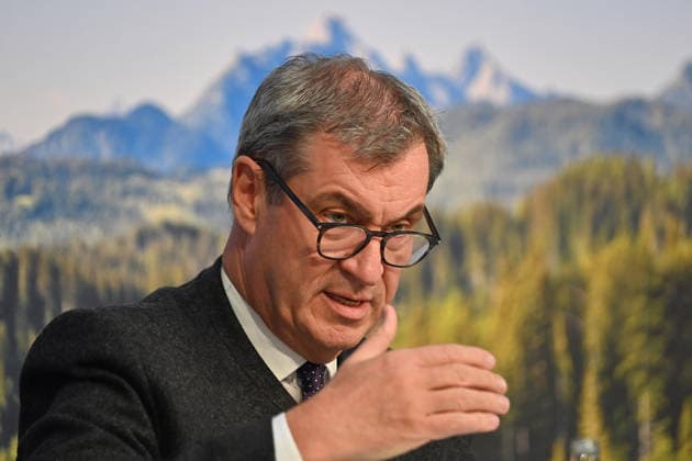 Markus SOEDER (Ministerpraesident Bayern und CSU Vorsitzender), Einzelbild,angeschnittenes Einzelmotiv,Portraet,Portrait,Porträt. Pressekonferenz der Bayerischen Staatsregierung nach Kabinettssitzung am 19.05.2026 im Prinz Carl Palais in Muenchen.