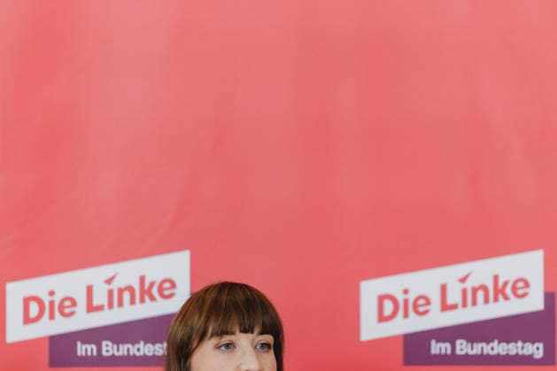 Heidi Reichinnek, Fraktionsvorsitzende DIE LINKE im Bundestag, aufgenommen im Rahmen eines Pressestatements vor einer Fraktionssitzung in Berlin, 19.05.2026. Berlin Deutschland Copyright: xFlorianxGaertnerx