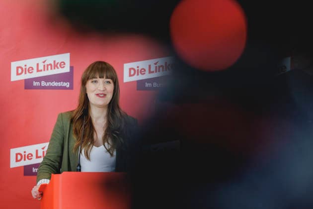 Heidi Reichinnek, Fraktionsvorsitzende DIE LINKE im Bundestag, aufgenommen im Rahmen eines Pressestatements vor einer Fraktionssitzung in Berlin, 19.05.2026. Berlin Deutschland Copyright: xFlorianxGaertnerx