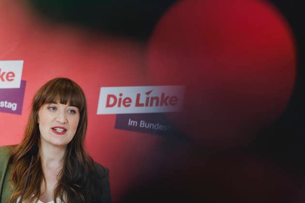 Heidi Reichinnek, Fraktionsvorsitzende DIE LINKE im Bundestag, aufgenommen im Rahmen eines Pressestatements vor einer Fraktionssitzung in Berlin, 19.05.2026. Berlin Deutschland Copyright: xFlorianxGaertnerx