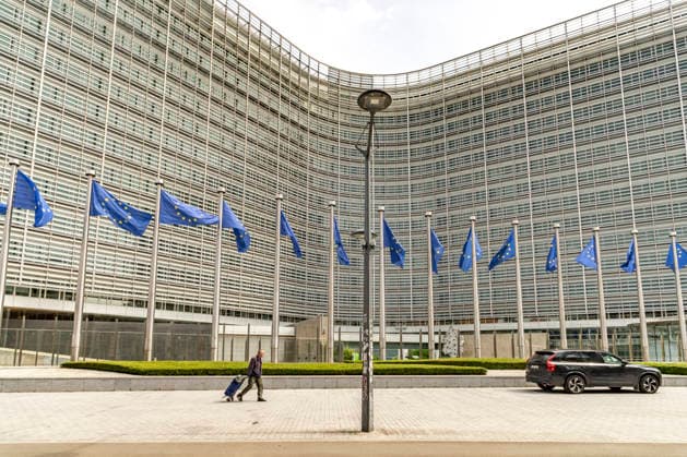 Gebäude der Europäischen Kommission Das Berlaymont-Gebäude, Hauptquartier der Europäischen Kommission in Brüssel, Belgien The Berlaymont building, Seat of the European Commission in Brussels, Belgium