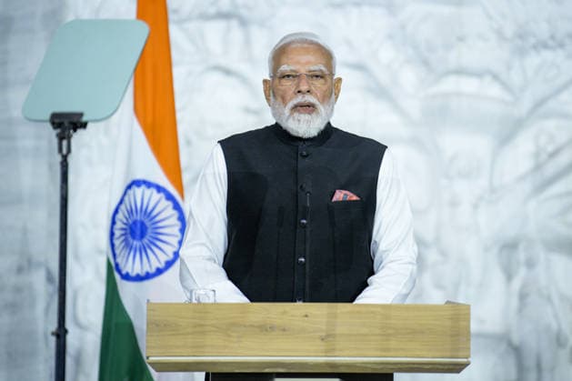 Nordic-Indian Summit Oslo 20260519. Indian Prime Minister Narendra Modi at the press conference after the meeting between India and the Nordic countries at the City Hall in Oslo. Photo: Stian Lysberg Solum NTB POOL Oslo Norway jbSjE9YKSV0 EDITORIAL USE ONLY Ref:_POLjbSjE9YKSV0.jpg Copyright: xStianxLysbergxSolumx xNTBx
