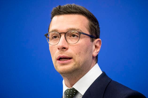 May 19, 2026: Jordan Bardella, President of the Patriots for Europe group, attends a briefing at the European Parliament in Strasbourg, France, 19.05.2026 - ZUMAw80_ 20260519_faf_w80_008 Copyright: xWiktorxDabkowskix