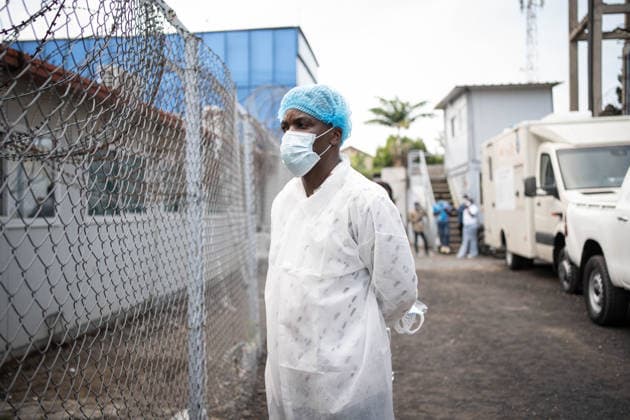 (260519) -- GOMA, May 19, 2026 -- A medical worker is seen at an Ebola isolation and observation site for suspected cases and close contacts in Goma, the Democratic Republic of the Congo (DRC), on May 19, 2026. Around 131 suspected deaths and 513 suspected cases have been reported in the latest Ebola outbreak in the Democratic Republic of the Congo, DRC Health Minister Roger Kamba said Tuesday. ( Xinhua) DR CONGO-GOMA-EBOLA OUTBREAK Str 