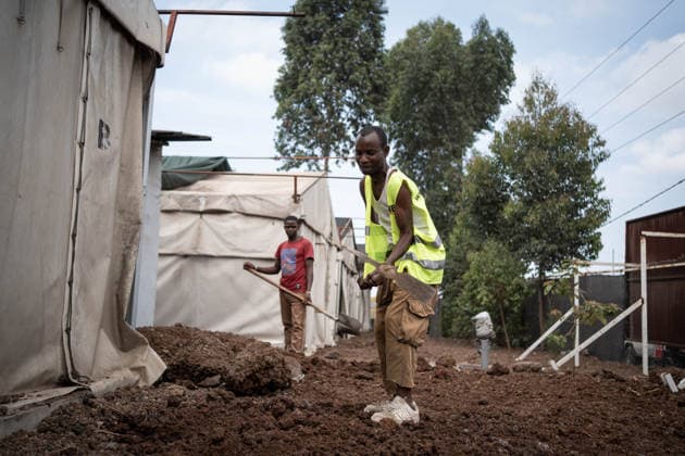 (260519) -- GOMA, May 19, 2026 -- Workers renovate an Ebola isolation and observation site for suspected cases and close contacts in Goma, the Democratic Republic of the Congo (DRC), on May 19, 2026. Around 131 suspected deaths and 513 suspected cases have been reported in the latest Ebola outbreak in the Democratic Republic of the Congo, DRC Health Minister Roger Kamba said Tuesday. ( Xinhua) DR CONGO-GOMA-EBOLA OUTBREAK Str 