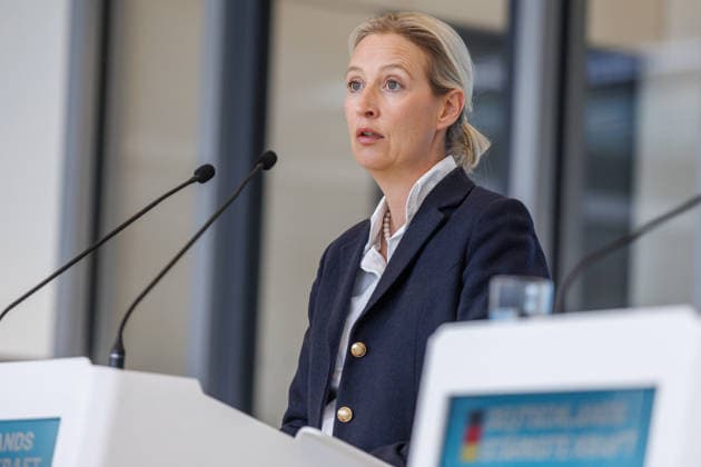 Statement AfD Alice Weidel (AfD), bei einem Statement der AfD am 19.05.26 in Berlin. Berlin Berlin Deutschland Reichstag