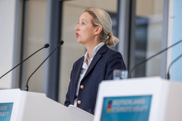 Statement AfD Alice Weidel (AfD), bei einem Statement der AfD am 19.05.26 in Berlin. Berlin Berlin Deutschland Reichstag