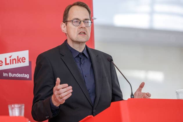 Statement Die Linke Soeren Pellmann (Die Linke) bei einem Statement am 19.05.26 in Berlin. Berlin Berlin Deutschland Reichstag
