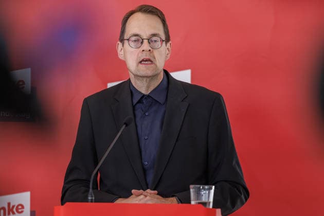Statement Die Linke Soeren Pellmann (Die Linke) bei einem Statement am 19.05.26 in Berlin. Berlin Berlin Deutschland Reichstag