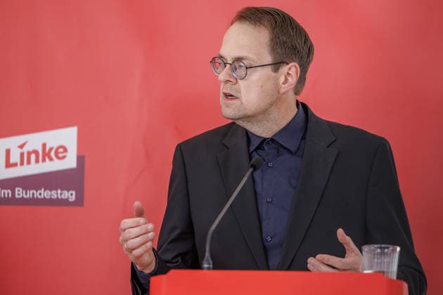 Statement Die Linke Soeren Pellmann (Die Linke) bei einem Statement am 19.05.26 in Berlin. Berlin Berlin Deutschland Reichstag