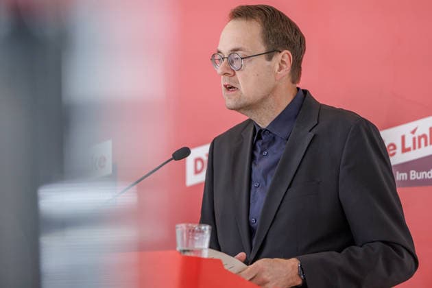 Statement Die Linke Soeren Pellmann (Die Linke) bei einem Statement am 19.05.26 in Berlin. Berlin Berlin Deutschland Reichstag