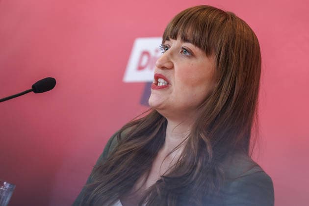 Statement Die Linke Heidi Reichinnek (Die Linke) bei einem Statement am 19.05.26 in Berlin. Berlin Berlin Deutschland Reichstag