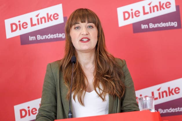 Statement Die Linke Heidi Reichinnek (Die Linke) bei einem Statement am 19.05.26 in Berlin. Berlin Berlin Deutschland Reichstag