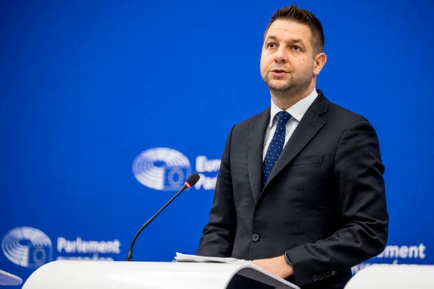 May 19, 2026: Patryk Jaki, Co-chair of the European Conservatives and Reformists (ECR) group, attend a briefing at the European Parliament in Strasbourg, France, 19.05.2026. . - ZUMAw80_ 20260519_faf_w80_014 Copyright: xWiktorxDabkowskix