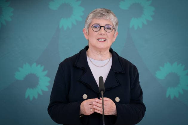 Pressestatement, Bündnis 90 Die Grünen, Britta Haßelmann Pressestatement, Reichstagsgebäude, Bundestagsfraktion, Bündnis 90 Die Grünen, Vorsitzende, Britta Haßelmann Berlin Berlin GER