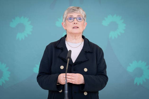 Pressestatement, Bündnis 90 Die Grünen, Britta Haßelmann Pressestatement, Reichstagsgebäude, Bundestagsfraktion, Bündnis 90 Die Grünen, Vorsitzende, Britta Haßelmann Berlin Berlin GER