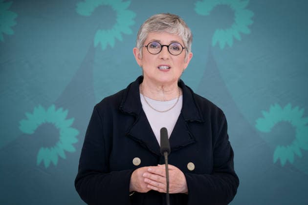 Pressestatement, Bündnis 90 Die Grünen, Britta Haßelmann Pressestatement, Reichstagsgebäude, Bundestagsfraktion, Bündnis 90 Die Grünen, Vorsitzende, Britta Haßelmann Berlin Berlin GER