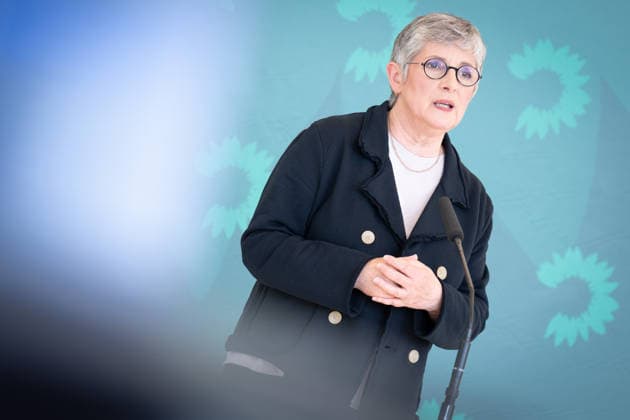 Pressestatement, Bündnis 90 Die Grünen, Britta Haßelmann Pressestatement, Reichstagsgebäude, Bundestagsfraktion, Bündnis 90 Die Grünen, Vorsitzende, Britta Haßelmann Berlin Berlin GER