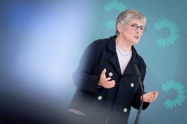 Pressestatement, Bündnis 90 Die Grünen, Britta Haßelmann Pressestatement, Reichstagsgebäude, Bundestagsfraktion, Bündnis 90 Die Grünen, Vorsitzende, Britta Haßelmann Berlin Berlin GER