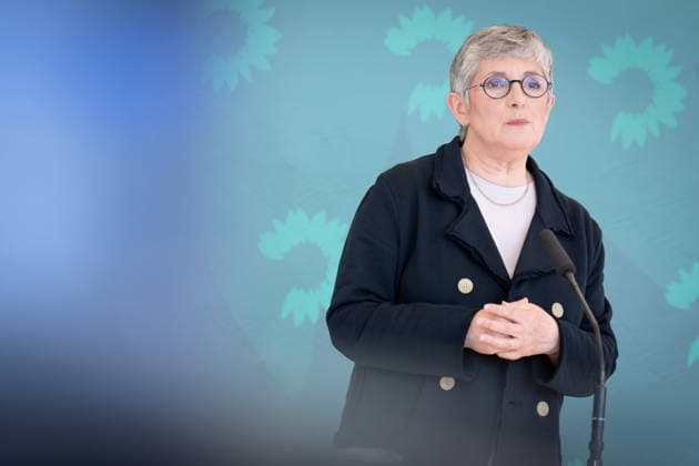 Pressestatement, Bündnis 90 Die Grünen, Britta Haßelmann Pressestatement, Reichstagsgebäude, Bundestagsfraktion, Bündnis 90 Die Grünen, Vorsitzende, Britta Haßelmann Berlin Berlin GER