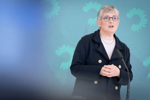 Pressestatement, Bündnis 90 Die Grünen, Britta Haßelmann Pressestatement, Reichstagsgebäude, Bundestagsfraktion, Bündnis 90 Die Grünen, Vorsitzende, Britta Haßelmann Berlin Berlin GER