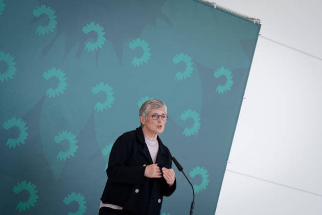 Pressestatement, Bündnis 90 Die Grünen, Britta Haßelmann Pressestatement, Reichstagsgebäude, Bundestagsfraktion, Bündnis 90 Die Grünen, Vorsitzende, Britta Haßelmann Berlin Berlin GER