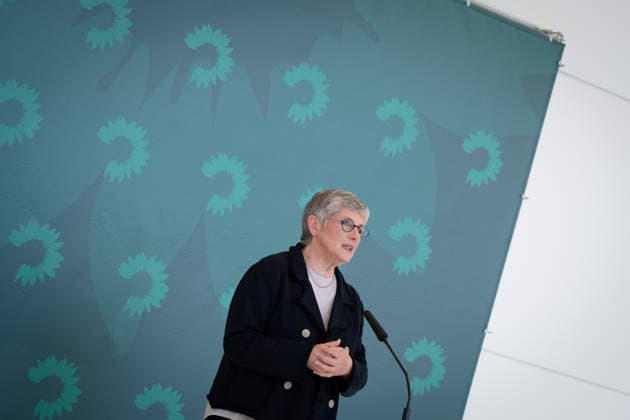 Pressestatement, Bündnis 90 Die Grünen, Britta Haßelmann Pressestatement, Reichstagsgebäude, Bundestagsfraktion, Bündnis 90 Die Grünen, Vorsitzende, Britta Haßelmann Berlin Berlin GER