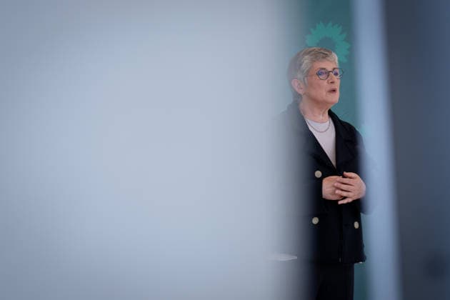 Pressestatement, Bündnis 90 Die Grünen, Britta Haßelmann Pressestatement, Reichstagsgebäude, Bundestagsfraktion, Bündnis 90 Die Grünen, Vorsitzende, Britta Haßelmann Berlin Berlin GER