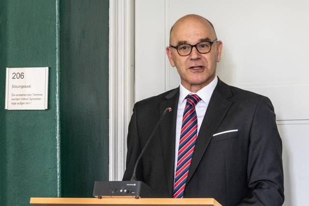 Amtseinführung von Tim Buschfort als neuer Direktor des Amtsgerichts ** NUR FÜR REDAKTIONELLE ZWECKE ** EDITORIAL USE ONLY **<p>19.05.2026 Feierliche Amtseinführung von Tim Buschfort als neuer Direktor des Amtsgerichts Tim Buschfort, Direktor des Amtsgerichtes Moers Deutschland NRW Moers Copyright: RainerxHoheisel