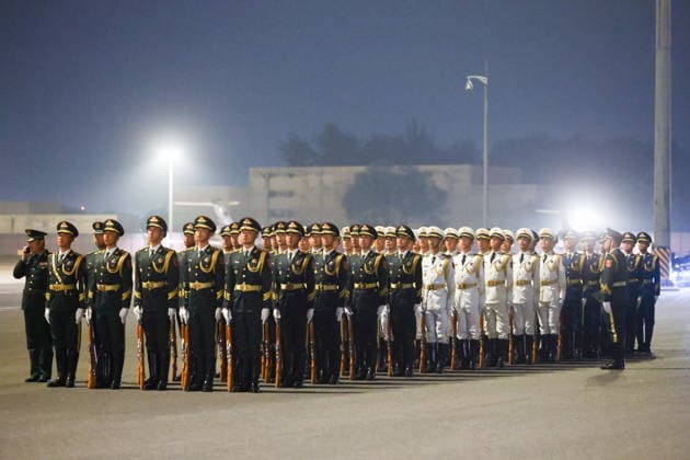 CHINA, BEIJING - MAY 19, 2026: Honour Guard soldiers are seen during a ceremony marking the arrival of Russia s President Putin at Beijing Capital International Airport (Shoudu). Russian President Putin s official visit to China coincides with the 25th anniversary of the Treaty of Good-Neighbourliness and Friendly Cooperation Between the People s Republic of China and the Russian Federation, which was signed on 16 July, 2001. Vladimir Smirnov TASS  92743896
