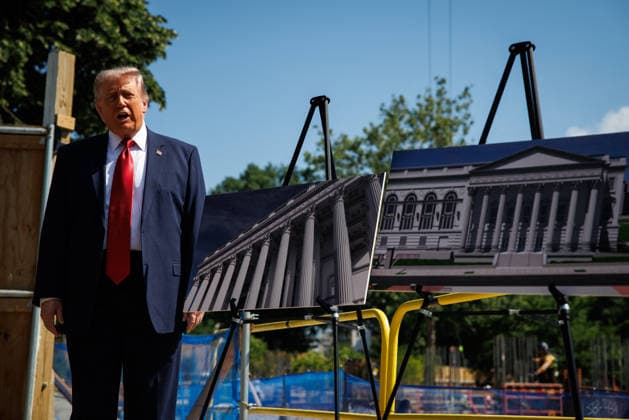 DC: U.S. President Donald Trump Speaks About New East Wing U.S. President Donald Trump speaks to the press about the new East Wing next to the construction site at the White House on May 19, 2026 in Washington, D.C. (Photo by Samuel Corum Pool ABACAPRESS.COM) Washington DC United States  Copyright: xPool ABACAx