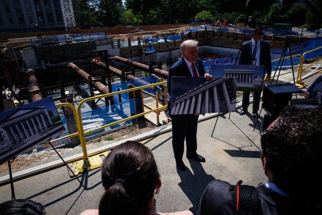 DC: U.S. President Donald Trump Speaks About New East Wing U.S. President Donald Trump speaks to the press about the new East Wing next to the construction site at the White House on May 19, 2026 in Washington, D.C. (Photo by Samuel Corum Pool ABACAPRESS.COM) Washington DC United States  Copyright: xPool ABACAx