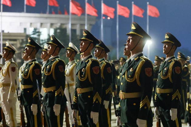 CHINA, BEIJING - MAY 19, 2026: Honour Guard soldiers are seen during a ceremony marking the arrival of Russia s President Putin at Beijing Capital International Airport (Shoudu). Russian President Putin s official visit to China coincides with the 25th anniversary of the Treaty of Good-Neighbourliness and Friendly Cooperation Between the People s Republic of China and the Russian Federation, which was signed on 16 July, 2001 Beijing China  - ZUMAt113 20260519_zaa_t113_561 Copyright: xVladimirxSmirnovx