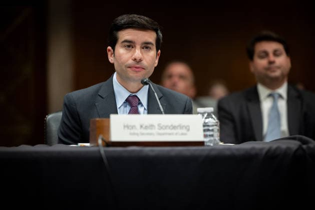 Senate Labor Department Hearing WASHINGTON, DC - MAY 19: Acting Secretary of Labor Keith Sonderling testifies during a Senate Committee on Appropriations, Subcommittee on Departments of Labor, Health and Human Services, and Education, and Related Agencies hearing at the Dirksen Senate Office Building in Washington, DC on May 19, 2026. Nathan Posner Anadolu Washington DC United States. Editorial use only. Please get in touch for any other usage.  Copyright: x2026xAnadoluxNathanxPosnerx